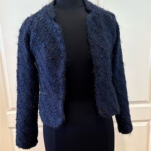 Sanctuary Blue Blazer Textured Suit Jacket